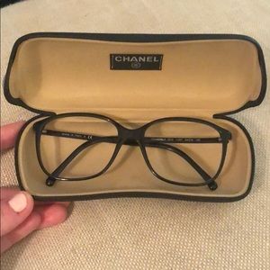 Chanel black reading glasses